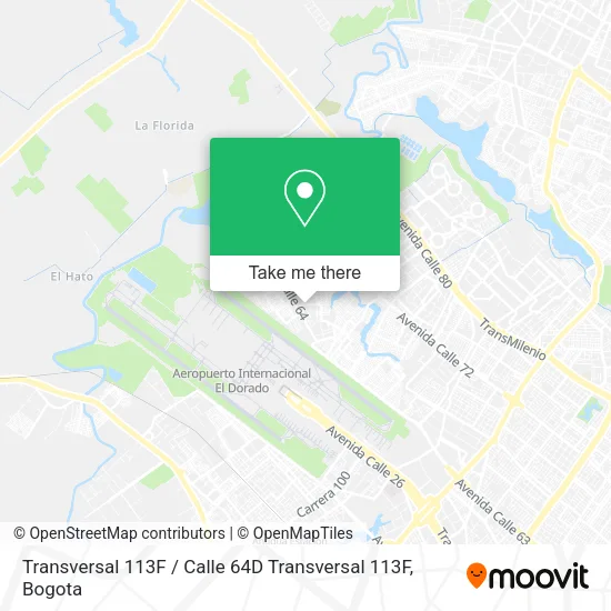 Mapa de Transversal 113F / Calle 64D Transversal 113F