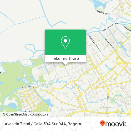 Mapa de Avenida Tintal / Calle 59A Sur 94A