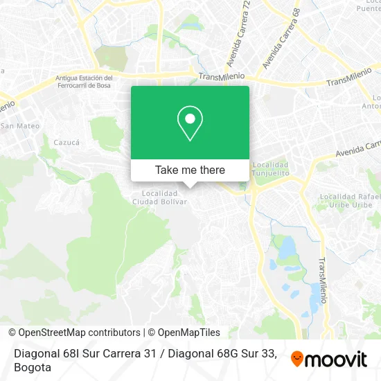 Mapa de Diagonal 68I Sur Carrera 31 / Diagonal 68G Sur 33