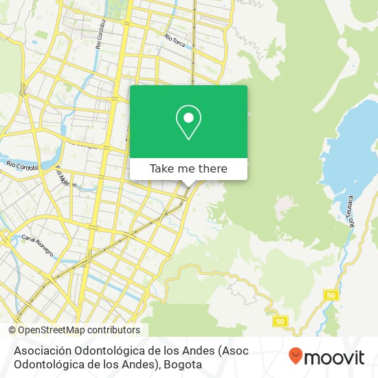 Asociación Odontológica de los Andes map