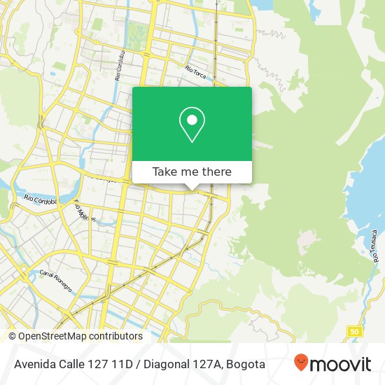 Mapa de Avenida Calle 127 11D / Diagonal 127A