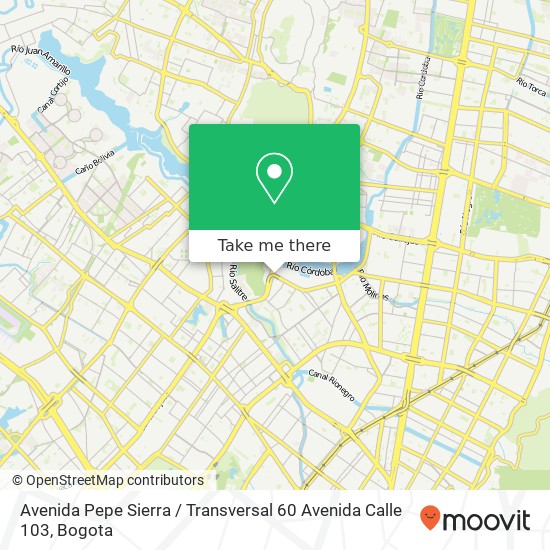 Avenida Pepe Sierra / Transversal 60 Avenida Calle 103 map