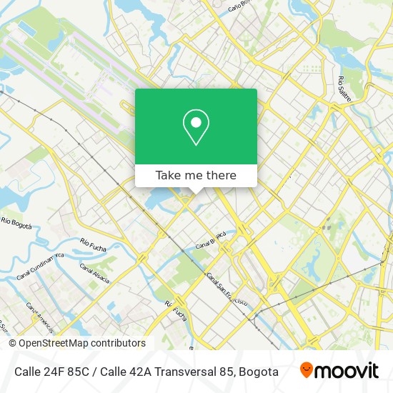 Calle 24F 85C / Calle 42A Transversal 85 map