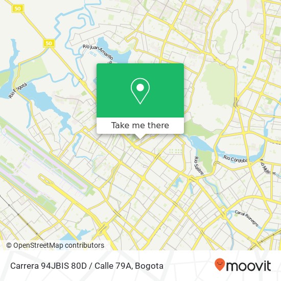 Mapa de Carrera 94JBIS 80D / Calle 79A