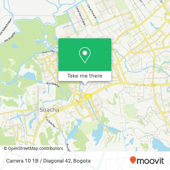 Mapa de Carrera 10 1B / Diagonal 42