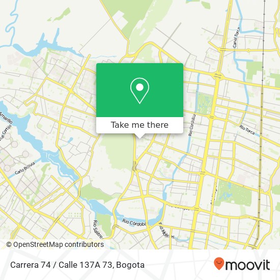 Mapa de Carrera 74 / Calle 137A 73