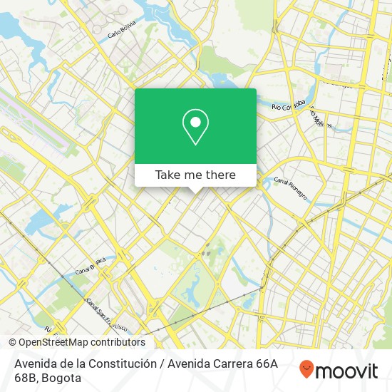Avenida de la Constitución / Avenida Carrera 66A 68B map