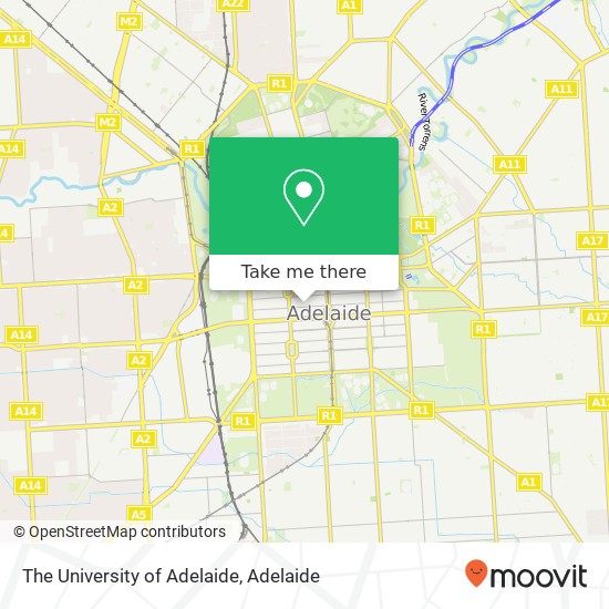 Mapa The University of Adelaide