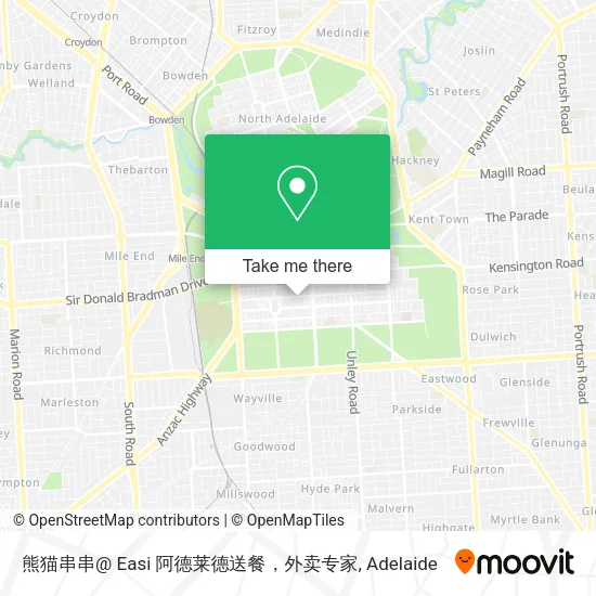 熊猫串串@ Easi 阿德莱德送餐，外卖专家 map