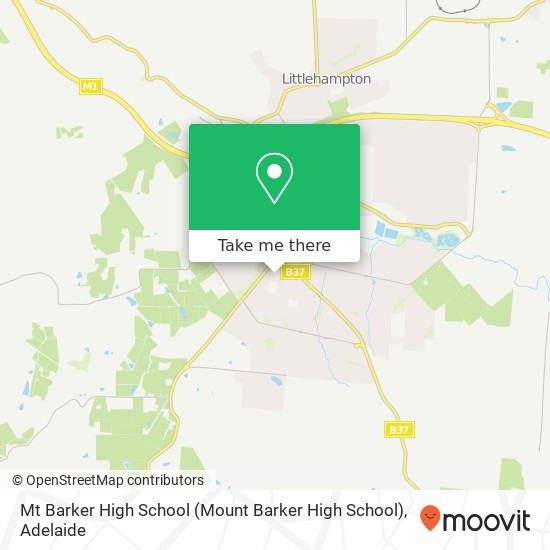 Mt Barker High School map