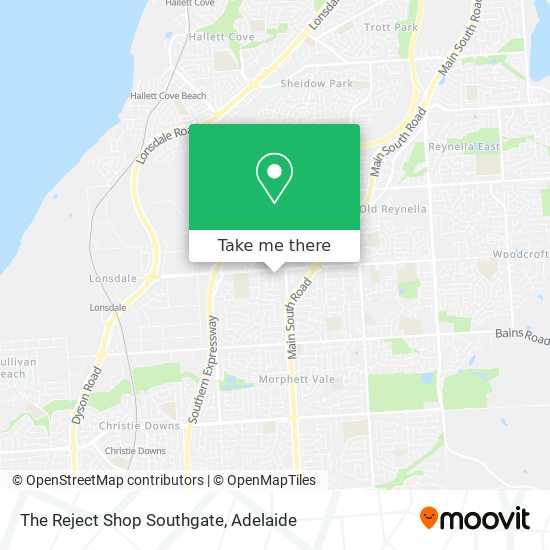 Mapa The Reject Shop Southgate