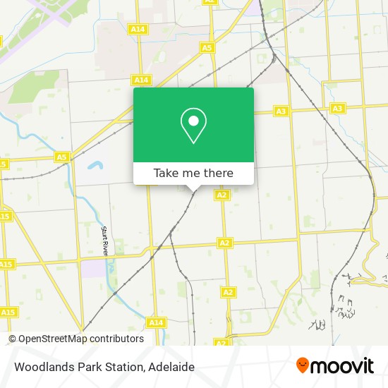 Mapa Woodlands Park Station