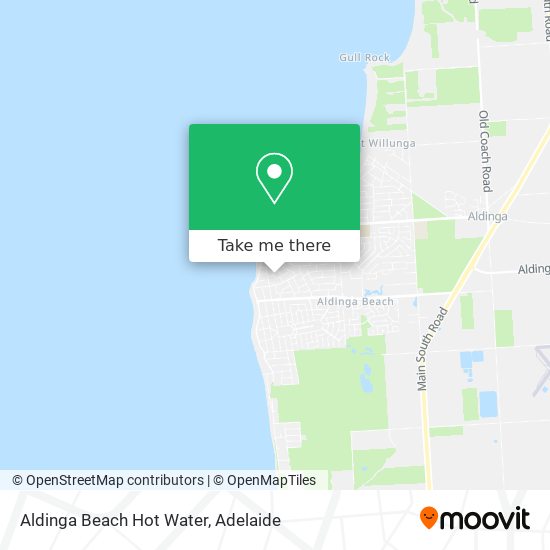 Mapa Aldinga Beach Hot Water