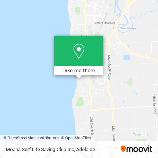 Mapa Moana Surf Life Saving Club Inc