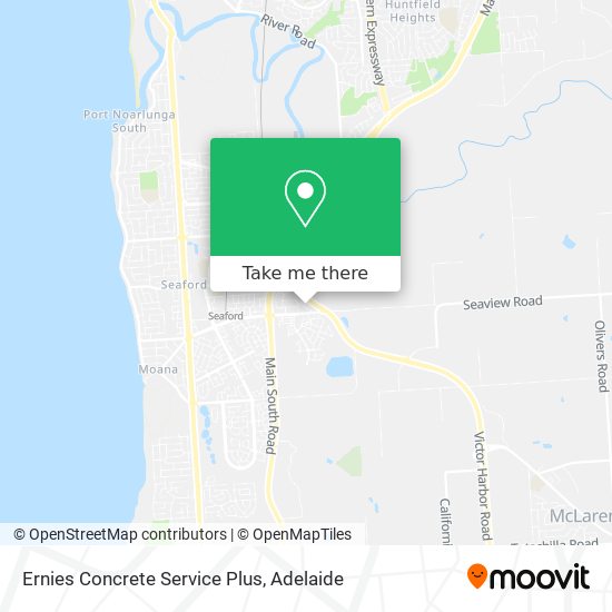 Ernies Concrete Service Plus map