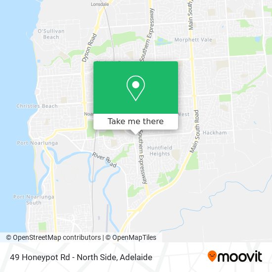 Mapa 49 Honeypot Rd - North Side