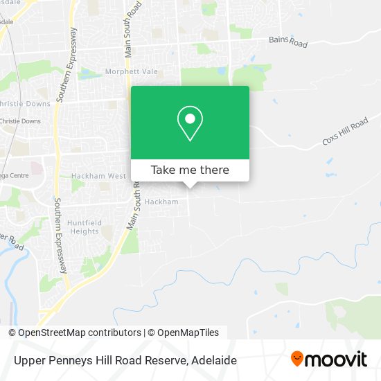 Mapa Upper Penneys Hill Road Reserve