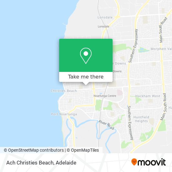Mapa Ach Christies Beach