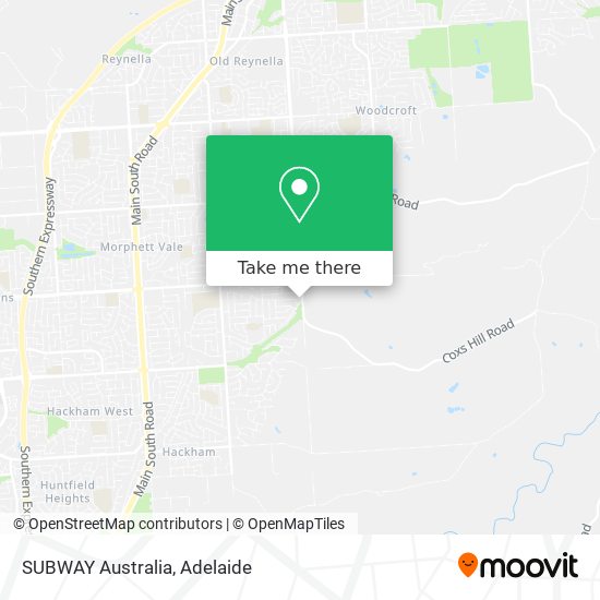 Mapa SUBWAY Australia