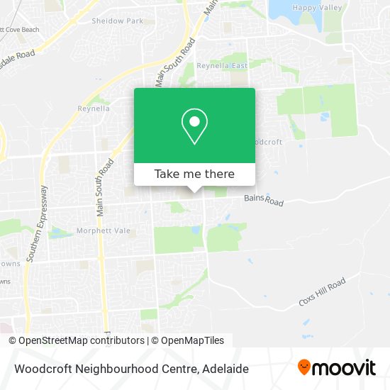 Mapa Woodcroft Neighbourhood Centre