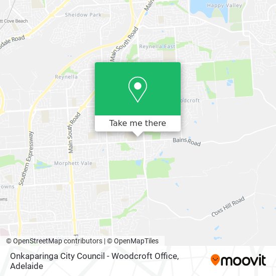 Onkaparinga City Council - Woodcroft Office map