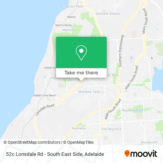 52c Lonsdale Rd - South East Side map