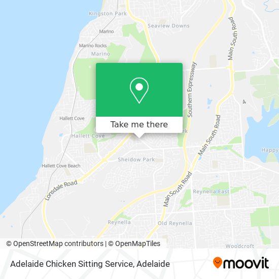 Adelaide Chicken Sitting Service map