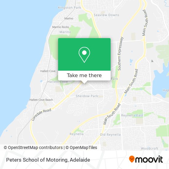 Peters School of Motoring map