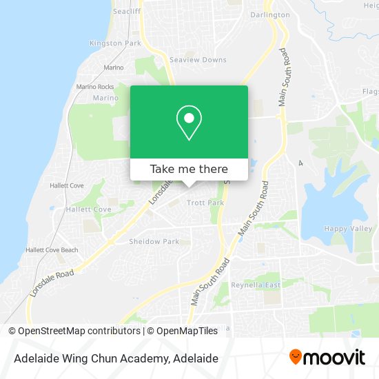 Mapa Adelaide Wing Chun Academy