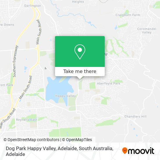 Dog Park Happy Valley, Adelaide, South Australia map