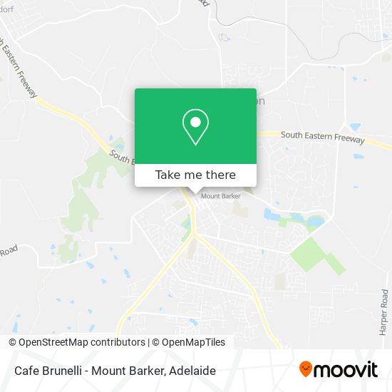Mapa Cafe Brunelli - Mount Barker