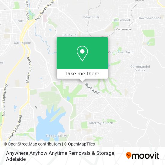 Mapa Anywhere Anyhow Anytime Removals & Storage