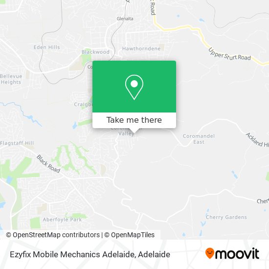 Ezyfix Mobile Mechanics Adelaide map