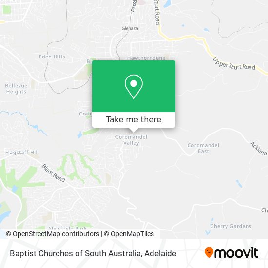 Baptist Churches of South Australia map