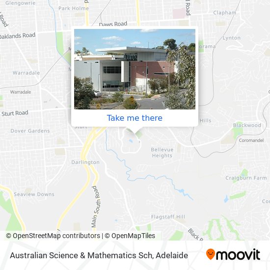 Mapa Australian Science & Mathematics Sch