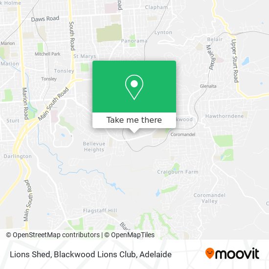 Lions Shed, Blackwood Lions Club map