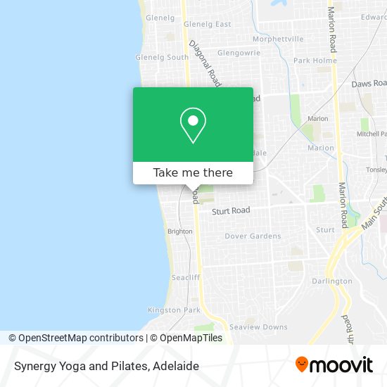 Synergy Yoga and Pilates map