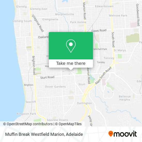 Mapa Muffin Break Westfield Marion