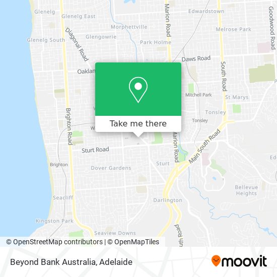 Mapa Beyond Bank Australia