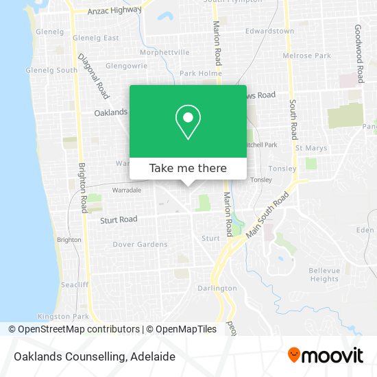 Mapa Oaklands Counselling