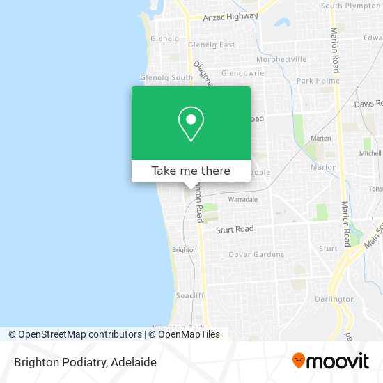 Brighton Podiatry map