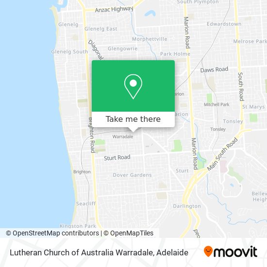 Mapa Lutheran Church of Australia Warradale