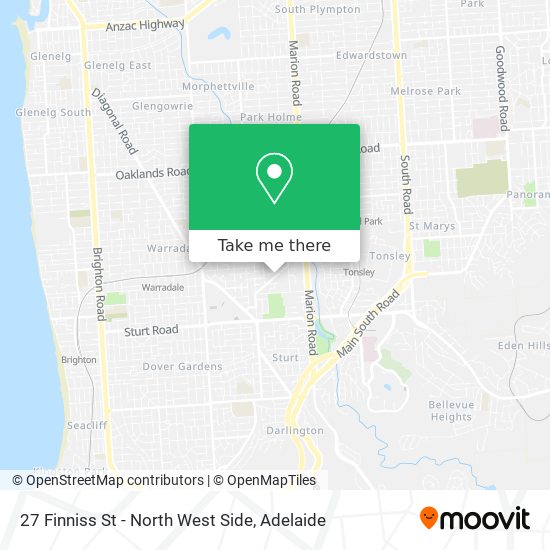 27 Finniss St - North West Side map