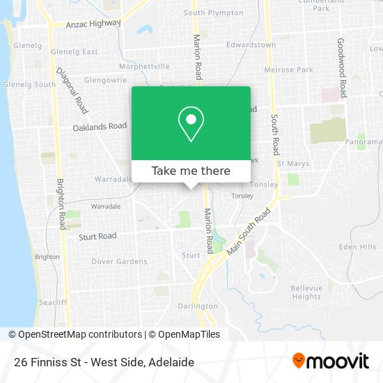 26 Finniss St - West Side map