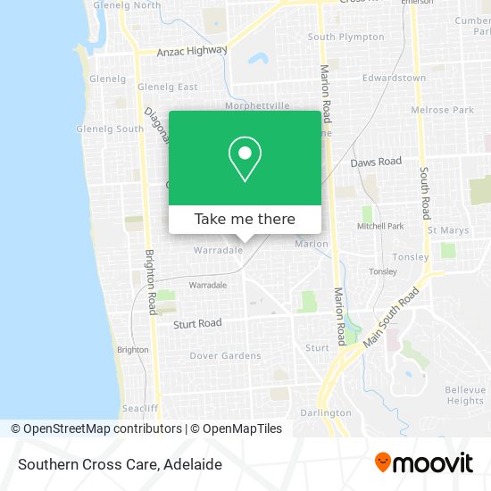 Southern Cross Care map