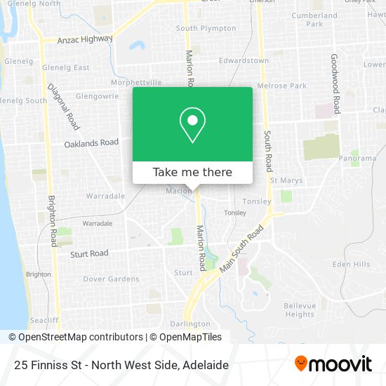 25 Finniss St - North West Side map