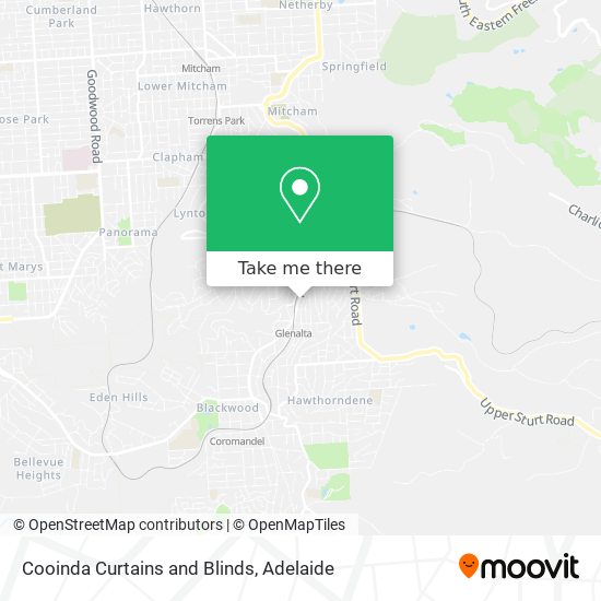 Cooinda Curtains and Blinds map