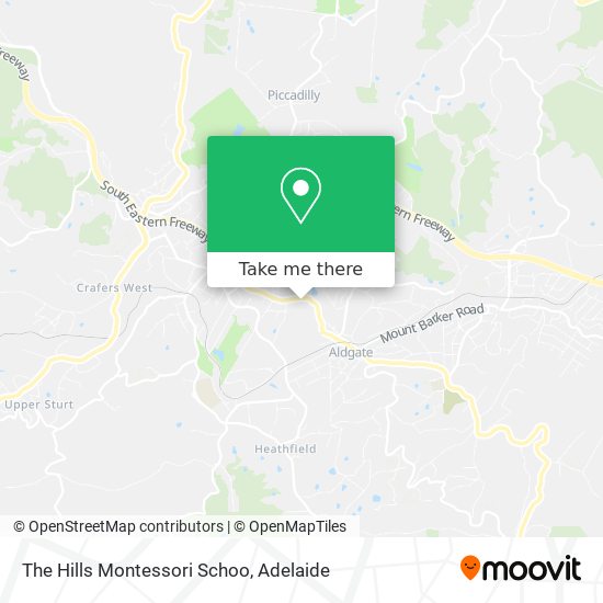 Mapa The Hills Montessori Schoo