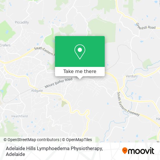 Mapa Adelaide Hills Lymphoedema Physiotherapy