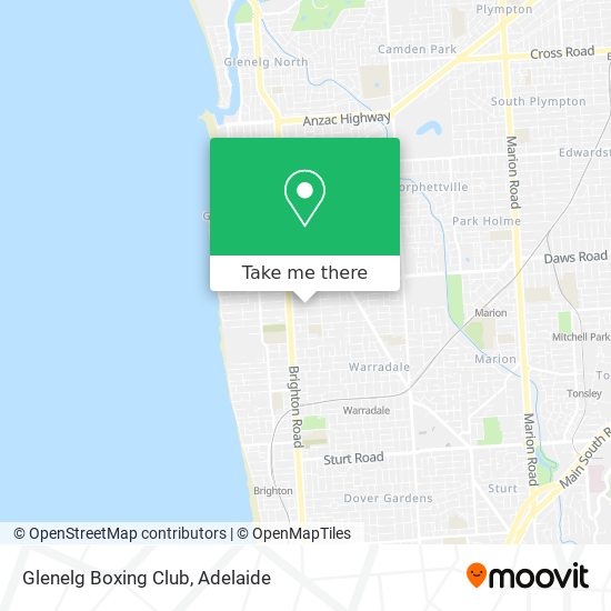 Mapa Glenelg Boxing Club